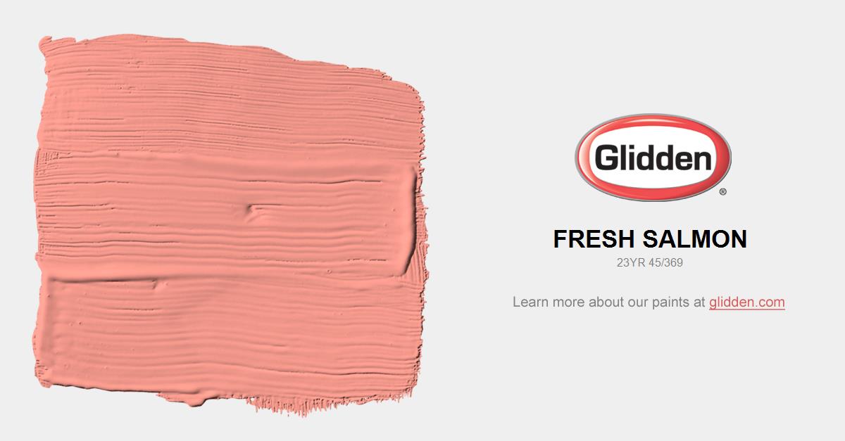 Fresh Salmon Paint Color Glidden Paint Colors