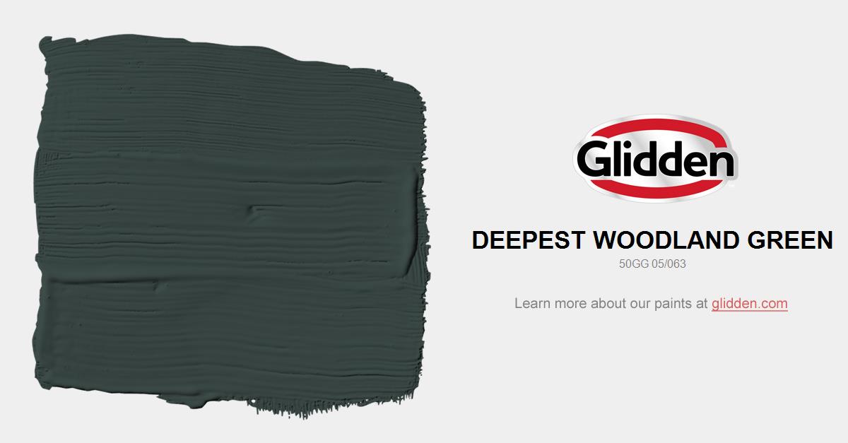 Deepest Woodland Green Paint Color Glidden Colors