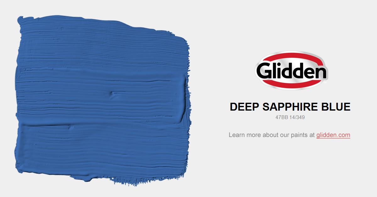 Deep Sapphire Blue Paint Color Glidden Paint Colors