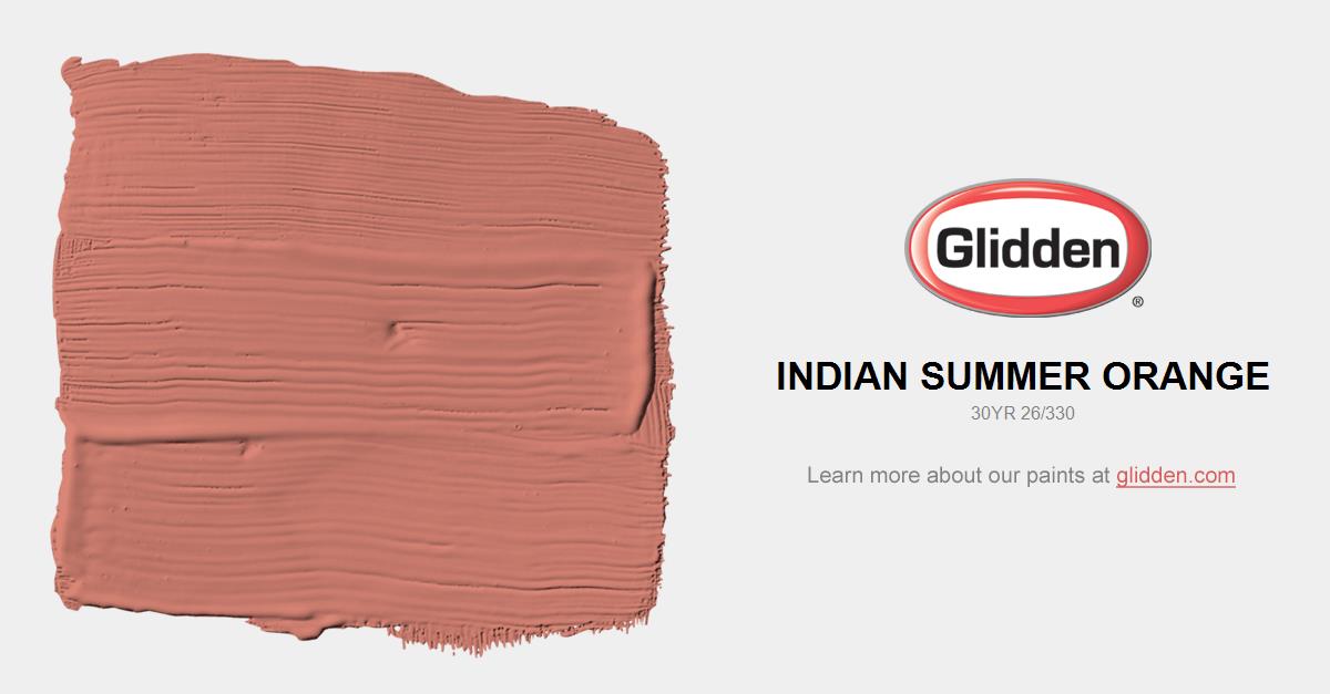 Indian Summer Orange Paint Color Glidden Paint Colors